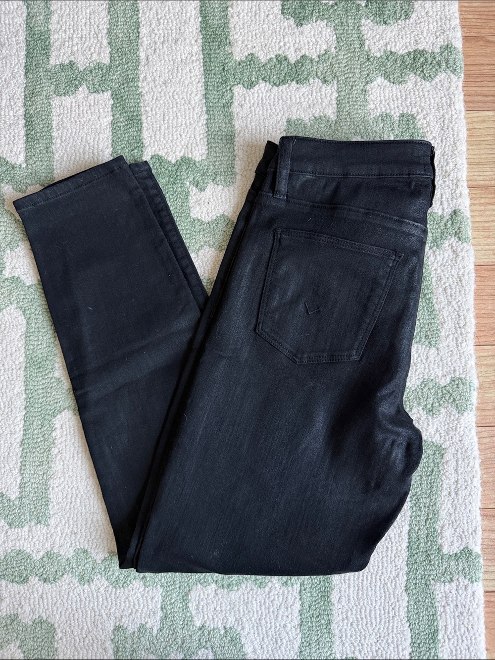 Hudson Black Waxed Jeans
